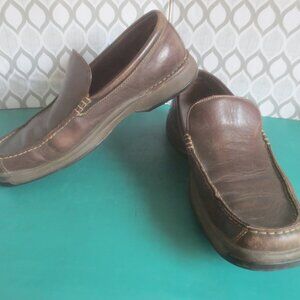 Rockport Mens Size 11 Loafer Driving Shoes Brown Leather Slip On Comfort Shoes.